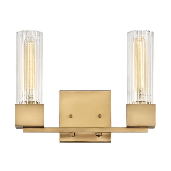 5972HB Hinkley Lighting Xander - Two Light Bath Vanity in Mid-Century Modern Style - 13 Inches Wide by 10 Inches High-Heritage Brass Finish
