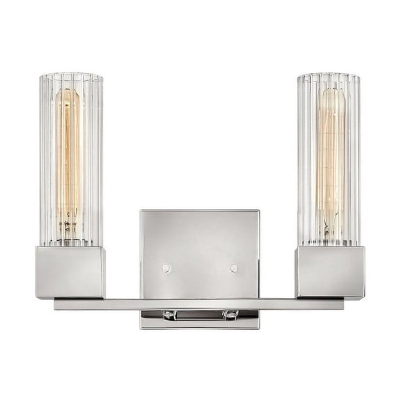 5972PN Hinkley Lighting Xander - Two Light Bath Vanity in Mid-Century Modern Style - 13 Inches Wide by 10 Inches High-Polished Nickel Finish