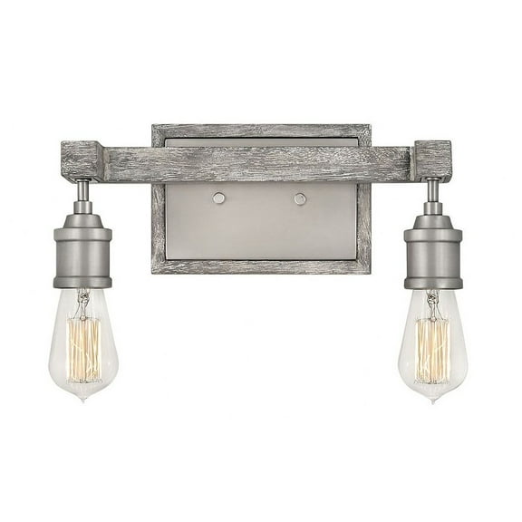 Two Light Bath Vanity In Rustic-Industrial-Scandinavian Style 14 Inches Wide By 10 Inches High Hinkley Lighting 5762Pw