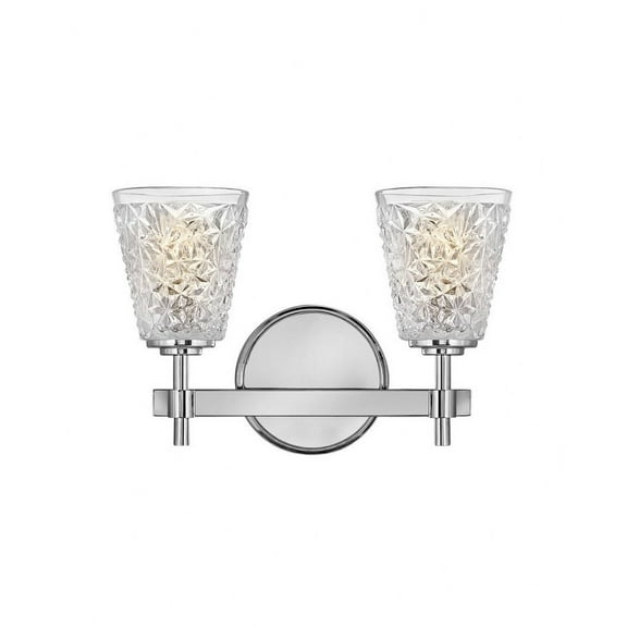 Two Light Bath Vanity In Traditional-Glam Style 14.75 Inches Wide By 9.5 Inches High Hinkley Lighting 5152Cm