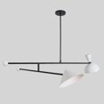 thumbnail image 1 of Two Light Brass Stilnovo Style Mid Century Modern Chandelier – Counter Balance Sputnik Pendant Light Fixture, Handcrafted Lighting for Dining Room, Living Room, and Kitchen, 1 of 4