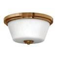 thumbnail image 1 of Two Light Brushed Bronze Bowl Flush Mount, 1 of 4