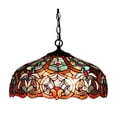 thumbnail image 1 of Two Light Ceiling Pendant with Gem Design Cabochons , Dark Bronze, 1 of 3