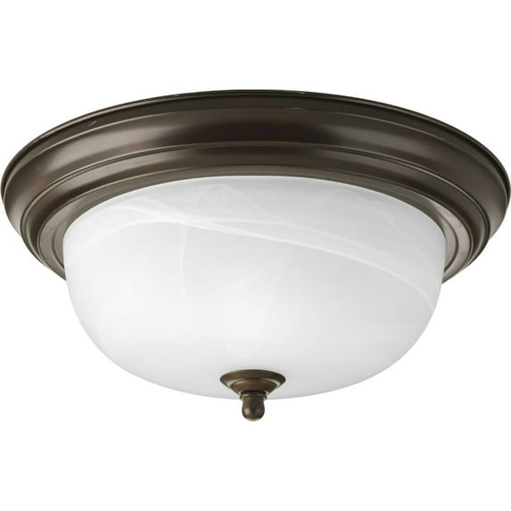 Two-Light Dome Glass 13-1/4" CFL Close-to-Ceiling