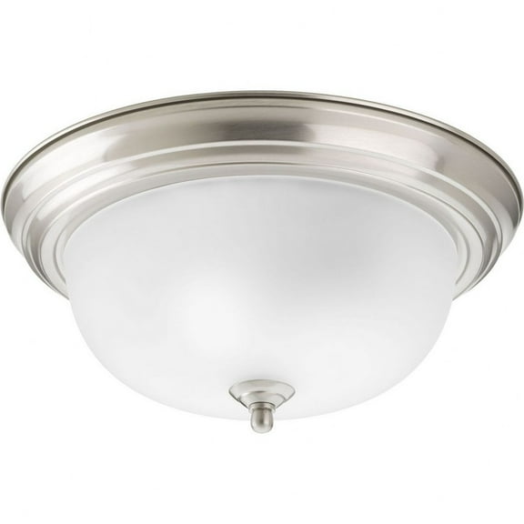 Open Box Two-Light Dome Glass 13-1/4" Close-to-Ceiling