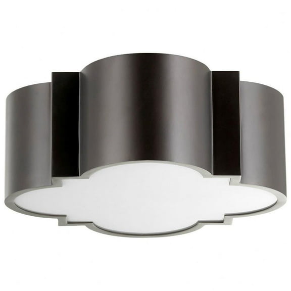 Two Light Flush Mount 16 inches Wide By 16 inches Long-Noir Finish Bailey Street Home 182-Bel-3132130