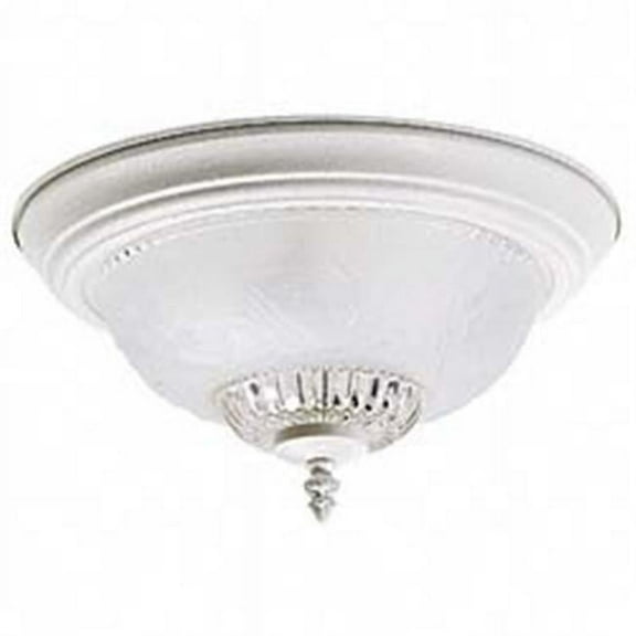 Two Light Flush Mount Floral & Leaf Glass Ceiling