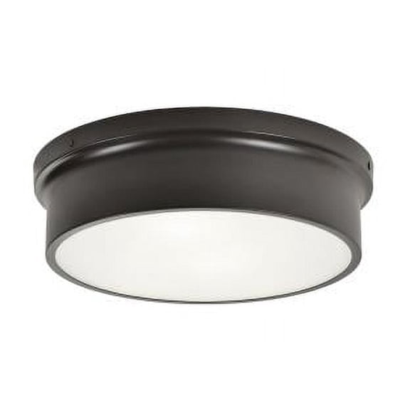 Matteo M12802BZ Ciotola 12"L Round 2-Light Flush Mount Ceiling Light in Bronze