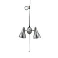 thumbnail image 1 of Two Light Industrial Silver Hanging Light, 1 of 5