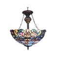 thumbnail image 1 of Two Light  Inverted Ceiling Pendant with Geometric Patterns, Multicolor, 1 of 2
