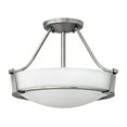 thumbnail image 1 of Two Light Nickel Bowl Semi-Flush Mount, 1 of 7