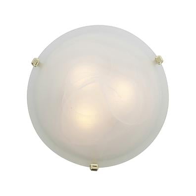 Two Light Pb Wh Glass Bowl Flush Mount by Access 23019-PB/WH in Brass Finish