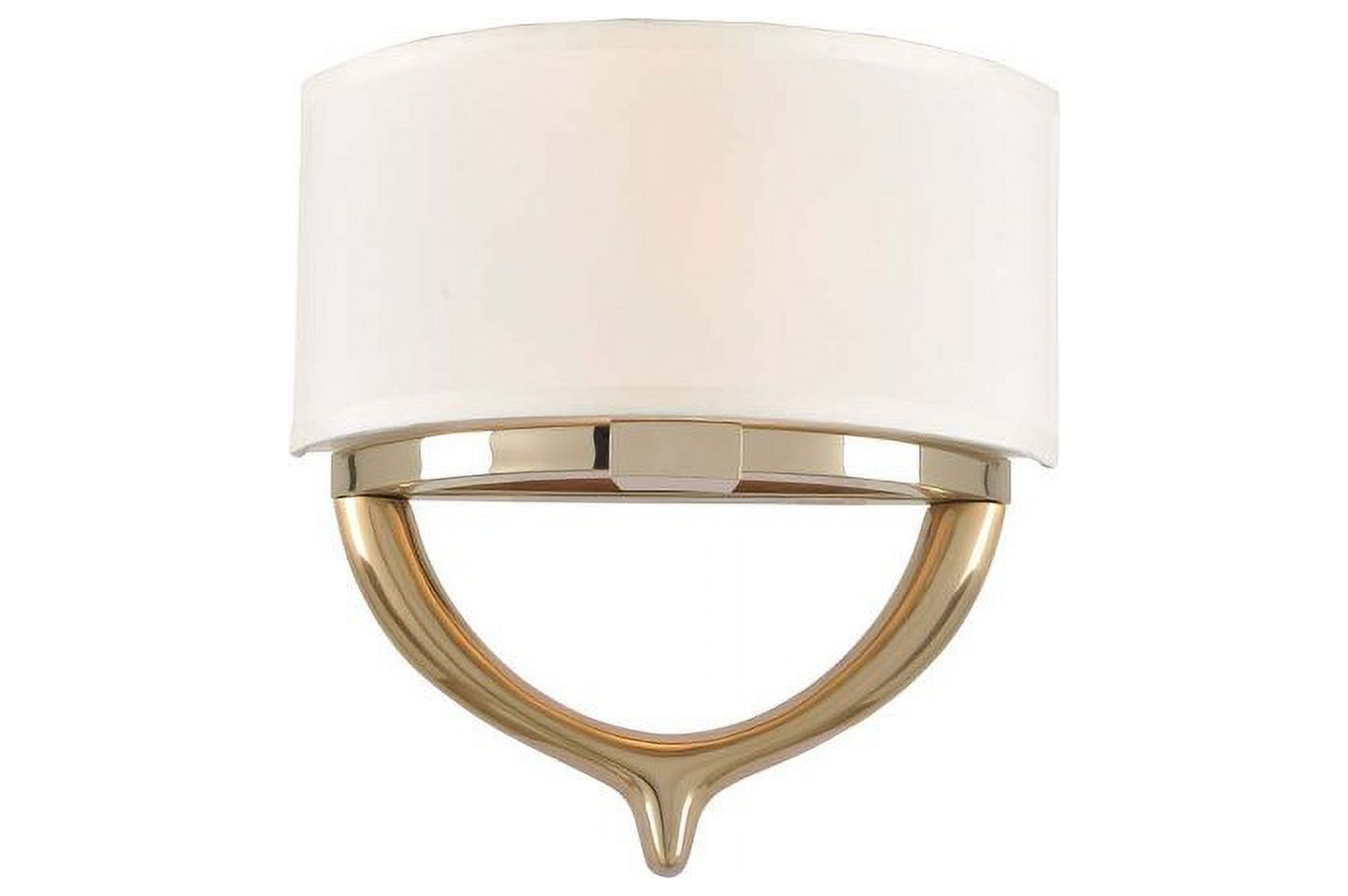 Bombay Collection Two-Tone Champagne Gold Metal Wall Sconce, 12"x13"