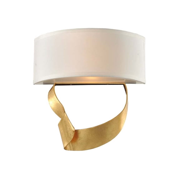 312420-Allegri Lighting-Avalon - Two Light Left Wall Bracket Roman Gold Finish with White Opal Glass