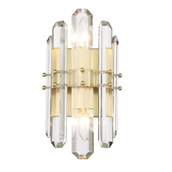 BOL-8882-AG Crystorama Lighting Bolton - Two Light Wall Mount-Aged Brass Finish