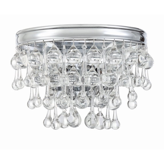 132-CH Crystorama Lighting Calypso - Two Light Wall Sconce in Classic Style - 10.75 Inches Wide by 7.25 Inches High-Polished Chrome Finish