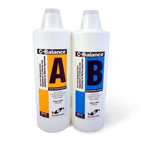 Two Little Fishies C-Balance Two-Part Solution C Balance A Calcium - 32 fl oz, C Balance B Alkalinity - 32 fl oz