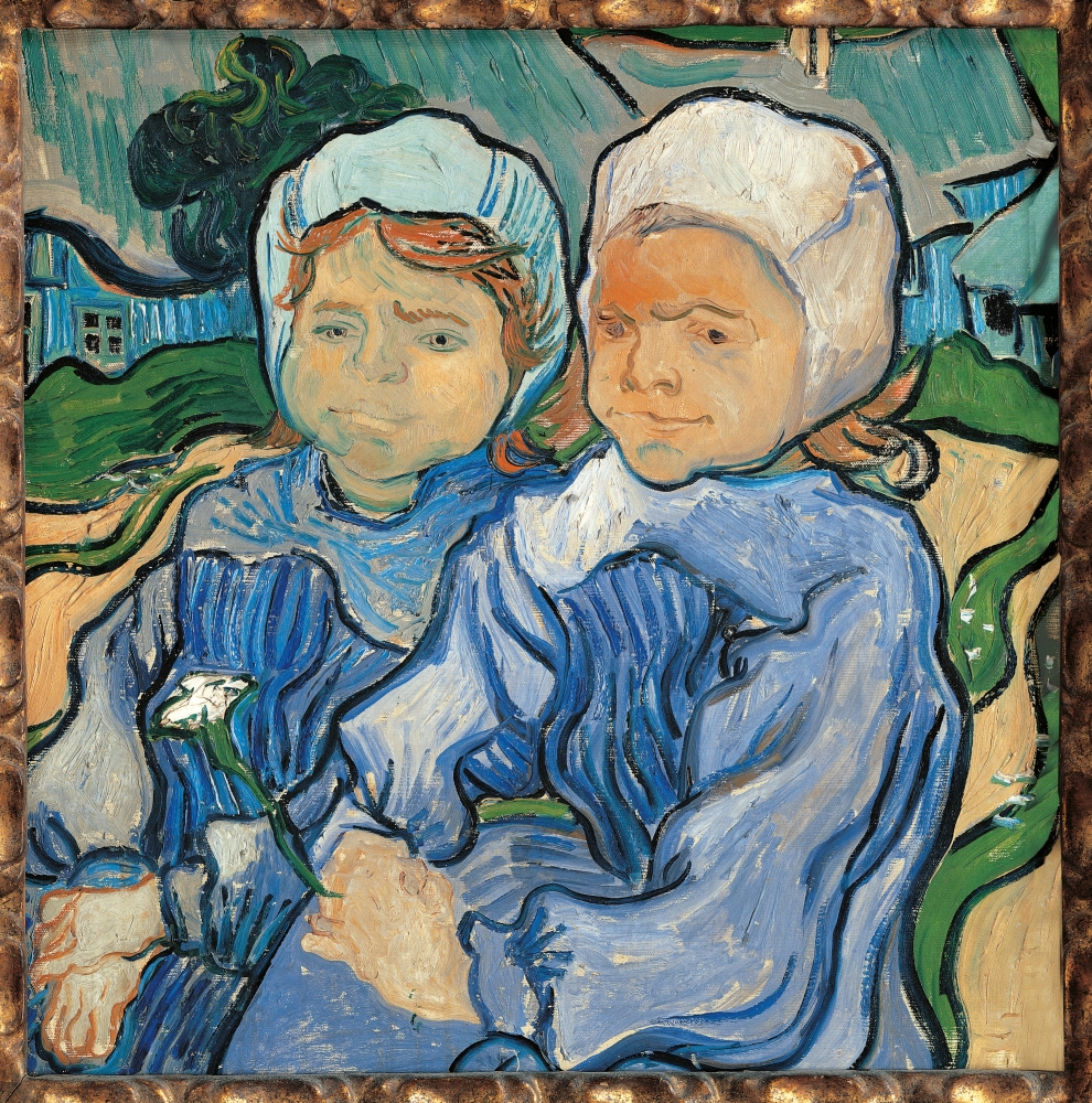 Two Little Girls Canvas Art - (18 x 24)