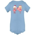 thumbnail image 1 of Two Little Girls With Pink Dress Bodysuit Infant -Image by Shutterstock,  12 Months, 1 of 4