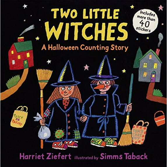 Pre-Owned Two Little Witches: A Halloween Counting Story Sticker Book (Paperback) 0763633097 9780763633097