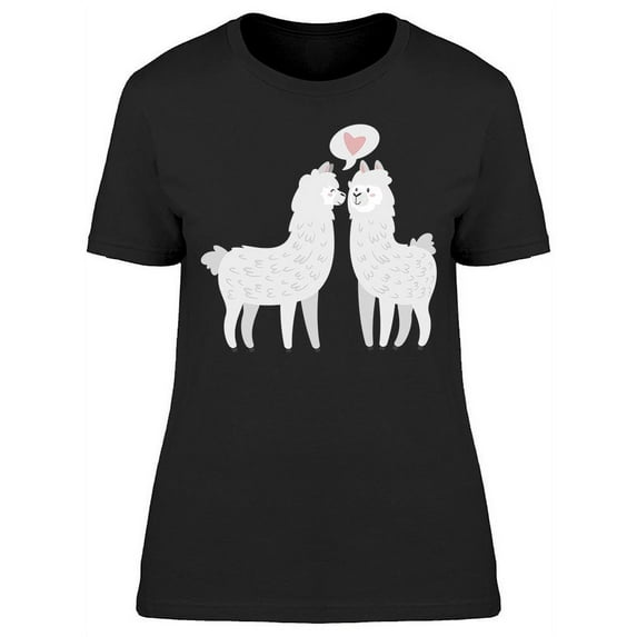 Two Llamas Love T-Shirt Women -Image by Shutterstock, Female XX-Large