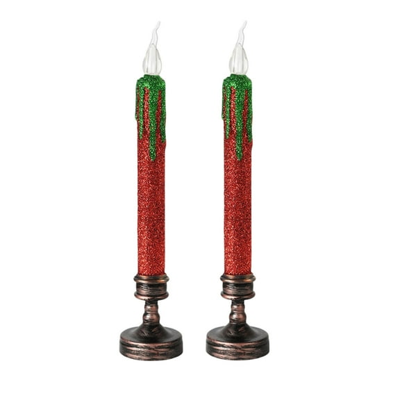 Two Long, Simulated Blood-dropping Stick Waxes For Halloween Party Decorations Filled With Terrifying LED Electronic Candles.