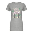 thumbnail image 1 of Two Lover Flamingos Graphic Shaped T-Shirt Women -Image by Shutterstock, Female Medium, 1 of 2