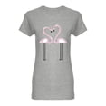 thumbnail image 1 of Two Loving Flamingos Shaped T-Shirt Women -Image by Shutterstock, Female Medium, 1 of 2