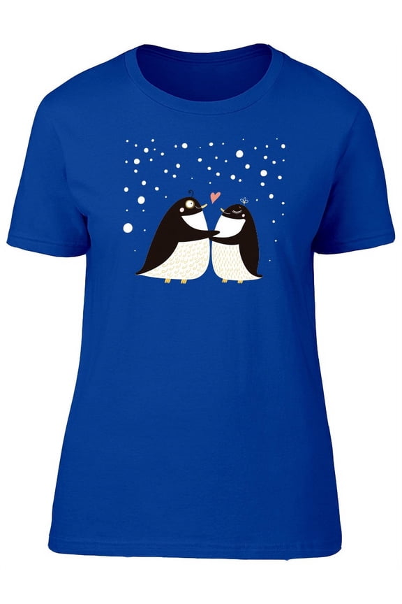 Two Loving Penguins T-Shirt Women -Image by Shutterstock, Female Small