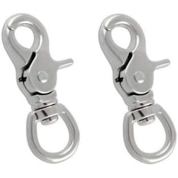 Two Marine Grade Stainless Steel Swivel-Eye Boat Snaps