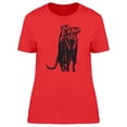 thumbnail image 1 of Two Meerkat Brothers Sketch T-Shirt Women -Image by Shutterstock, Female Small, 1 of 2