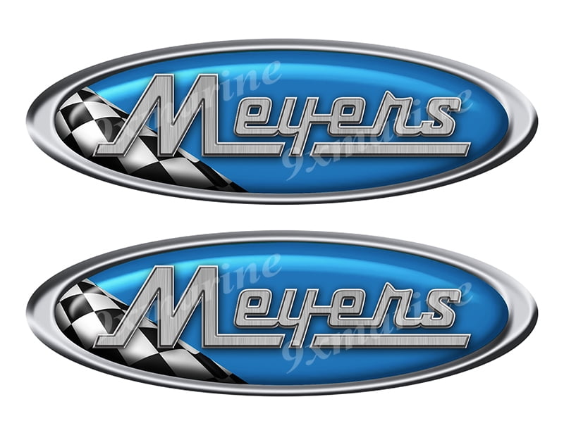 Two Meyers Boat Vinyl Racing Oval Stickers - 10