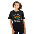 thumbnail image 1 of Two Moms are Better than One LGBTQ Women's Plus Size Graphic Tee Brisco Brands 5X, 1 of 5