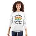 thumbnail image 1 of Two Moms are Better than One LGBTQ Women Plus Size Crewneck Sweatshirt Brisco Brands 2X, 1 of 5