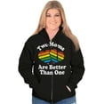 thumbnail image 1 of Two Moms are Better than One LGBTQ Zip Hoodie Sweatshirt Women Brisco Brands S, 1 of 6