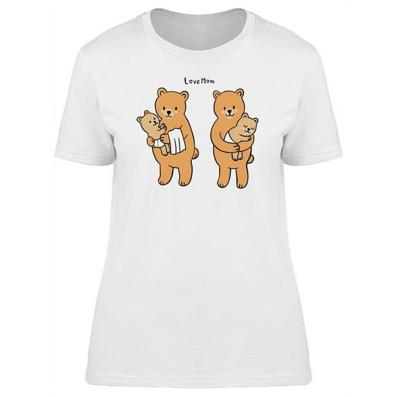 Two Mother Bears With Cubs T-Shirt Women -Image by Shutterstock, Female Small