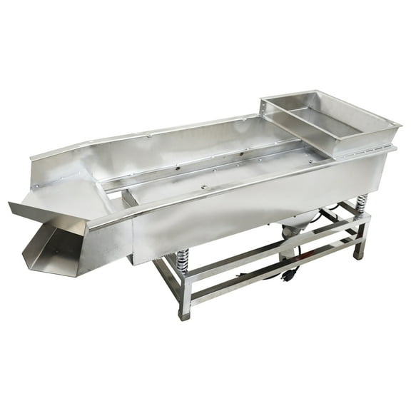 Two Motors Electric Linear Vibrating Sifter Straight Sieve Shaker Body Machine JG40-95 (NOT INCLUDED SCREEN)