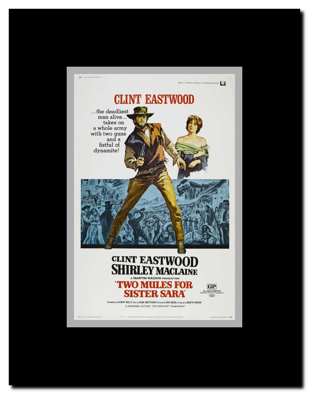 Two Mules for Sister Sarah Framed Movie Poster