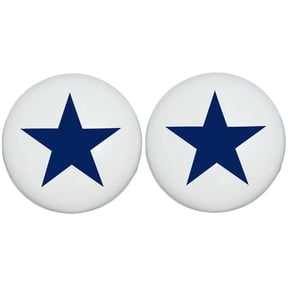 Two Navy Blue and White Star Drawer Pull Knobs, Ceramic Dresser Cabinet Pulls, Children's Nursery Decor (Set of Two)