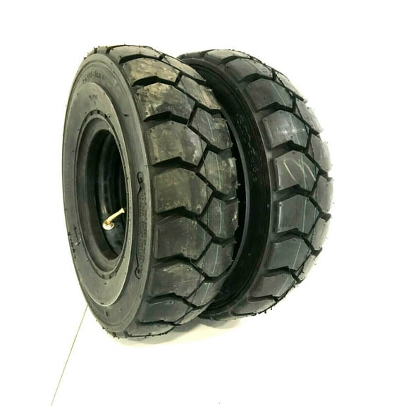 Two New 4.00-8 Forklift Tire With Tubes, Flap Grip Plus Heavy Duty Free Shipping