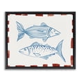 thumbnail image 1 of Stupell Industries Two Ocean Fish Sketch Black Framed Floater Canvas Wall Art, design by Hannah Dawson, 25 x 31, 1 of 9
