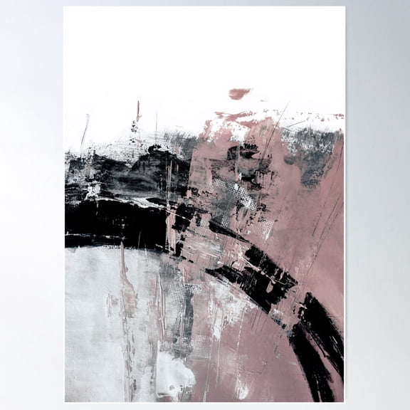 Pink Black Abstract Poster Wall Art, Modern Wall Decor For Living Room Bedroom, 8x12 UNFRAMED