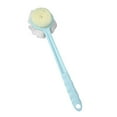 thumbnail image 1 of Two In One Double Sided Long Handle Shower Brush, Ergonomic Back Exfoliating Scrubber for Full Body Cleansing, Hanging Bathroom Body Washing Accessory for Daily Shower Use, 1 of 5