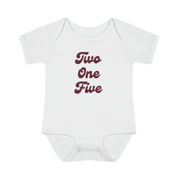 Two One Five Area Code Baby or Toddler One Piece