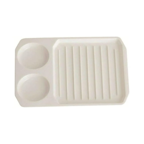 Two in One Microwave Oven Eguiwyn Cooker for Microwave Oven Microwave Cooker 11X8In Grooved White Microwave Tray With 2 Egg Non Sticky and Quick Classic Pan Gift Cooker