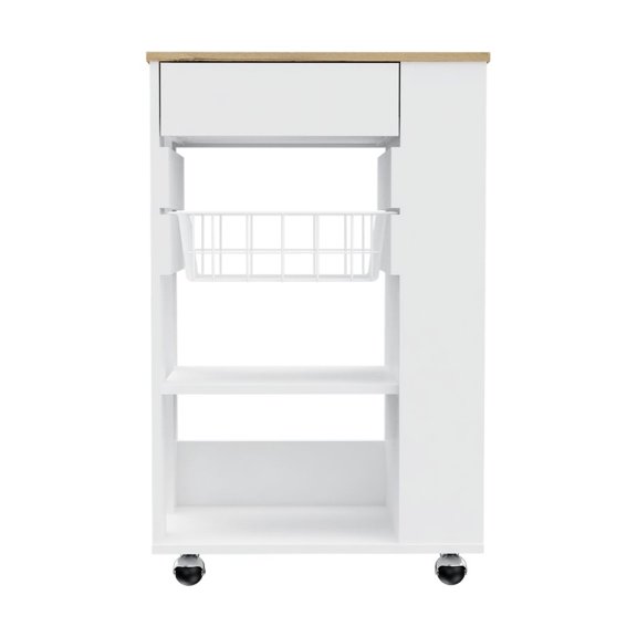 Two Open Shelves Design | Kitchen Utility with One Rack and Drawer | Smooth Functioning for Years