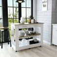 thumbnail image 1 of Kitchen Island with Two Open Shelves - Perfect for Pots and Pans Storage, 1 of 3