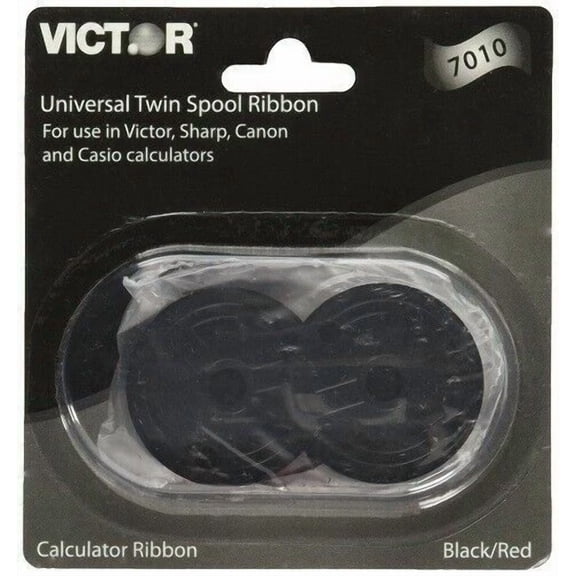 Two Original Victor 7010 Black/Red Calculator Ribbons Free Shipping!