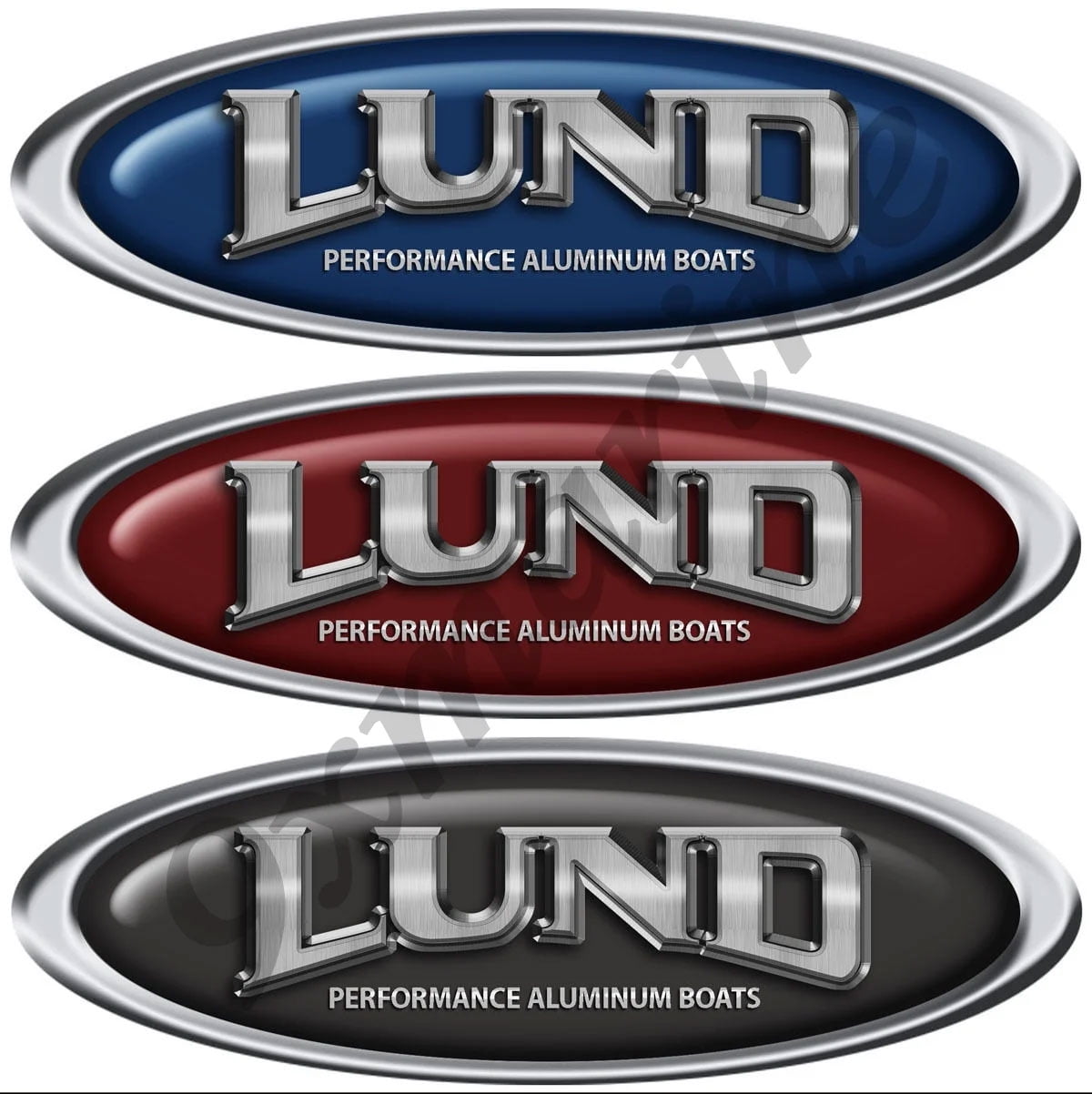Two Oval Classic Lund Stickers. Color of your choice (NOT OEM)