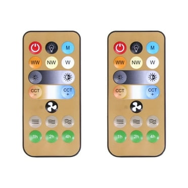 Two Pack Wireless Remotes for Easy For E27 Ceiling Fan and Light Control